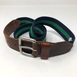 J. Crew Men's Gren/Blue Cotton Braided Belt. Size. 30